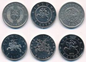 Litvánia 1999-2013. 1L (6xklf) közte 2010. 1L "Grünwaldi csata 600. évfordulója" T:1-,2
L...