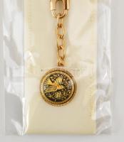 Anframa kulcstartó, aranyozott fém, jelzett, eredeti csomagolásában, reklám füzettel, h:9 cm