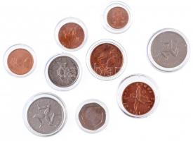 Man-sziget 1971-1993. 1/2p-20p (9xklf) T:1-,2 Isle of Man 1971-1993. 1/2 Penny - 20 Pence (9xdiff) C:AU,XF