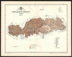 cca 1893 Torda-Aranyos vármegye térképe, tervezte: Gönczy Pál, készült: Posner Károly Lajos és Fia, 24×30 cm