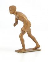 Futó akt, réz figura, jelzés nélkül, m: 11 cm