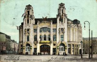 1906 Frankfurt am Main, Circus Albert Schumann / theatre (worn corners)