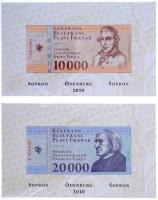 Sopron 2010. 500 Kékfrank + 1000 Kékfrank + 2000 Kékfrank + 5000 Kékfrank + 10.000 Kékfrank + 20.000...