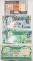 Líbia 1981. 1/2D + Kuvait 1994. 1/4D + Katar 2003. 1R+5R T:III 
Libya 1981. 1/2 Dinar + Kuwait 1994...