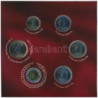 2012. 5Ft-200Ft (6xklf) elsőnapi veret, forgalmi sor dísztokban "Magyarország Alaptörvénye"...