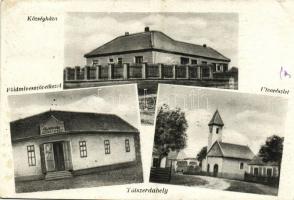 1951 Tótszerdahely, Községháza, templom, utca, autóbusz, Földmívesszövetkezet üzlete (EB)