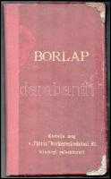 cca 1930 Pátria Borkereskedelmi Rt. borlap. "Igyék Pátria minőségi borokat" Egészvászon kö...