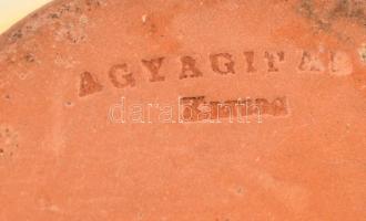 2 db Miska kancsó, egyik jelzett (Karcag), kopottak, m:23 és 28 cm