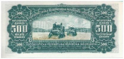Jugoszlávia 1963. 500D T:I
Yugoslavia 1963. 500 Dinara C:UNC