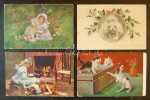 Állatok 18db régi képeslap