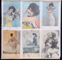 Kb. 106 db RÉGI motívumlap albumban: cirkusz és színészek / Cca. 106 pre-1945 motive postcards in an...