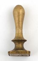 Régi réz pecsétnyomó, h: 4 cm