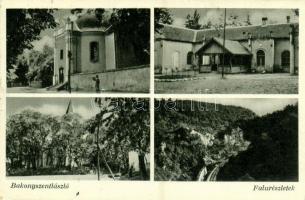 1940 Bakonyszentlászló, Falu részletek, Római katolikus templom, Esterházy kastély, Evangélikus templom