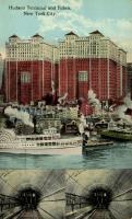 New York City, Hudson Terminal and Tubes, steamships
