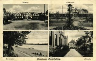 1940 Dunakeszi, Dunakeszi-Műhelytelep; lakótelep, park, Duna (EK)