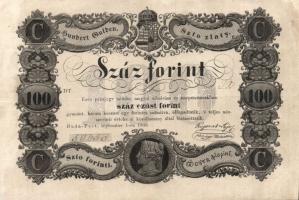 1848. 100Ft "Kossuth bankó" T:szépen restaurált