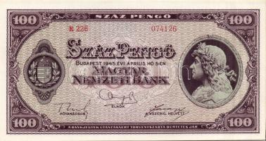 1945. 100P(5x) egymásutáni sorszámokkal T:I