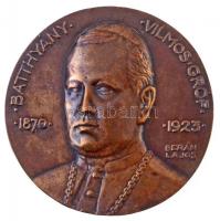 Berán Lajos (1882-1943) 1926. gr. Batthyány Vilmos Br plakett, Éremkedvelők Egyesületének tagsági érme, peremén ÉKE 1926, sorszámozott, 78-as sorszámmal (133,03g/70mm) T:2
