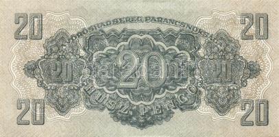 1944. 20P "V.H."(4x) egymásutáni sorszámokkal T:II+ csak egyszer hajtva