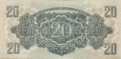 1944. 20P "V.H."(4x) egymásutáni sorszámokkal T:II+ csak egyszer hajtva