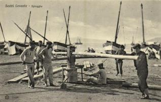 Sestri Levante, Spiaggia / beach, sailors, boats