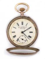 G. Gutekins Gerstetten feliratos erüst zsebóra működő állapotban, számlapon hajszálrepedések, nagymu...