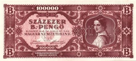 1946. 100.000.000MP(2x) + 10.000BP(3x) + 100.000.000BP(5x) összesen 10db T:I,I-