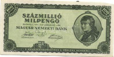 1946. 100.000.000MP(2x) + 10.000BP(3x) + 100.000.000BP(5x) összesen 10db T:I,I-