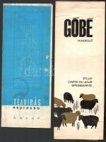 cca 1972-1978 5 db retró étlap. árlap, Utasellátó, presszók