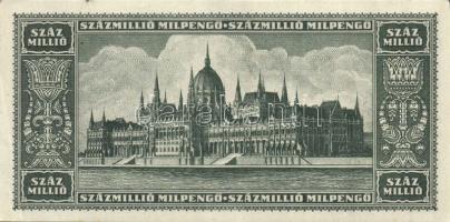1945. 10.000P lemezhibás bélyeggel! T:II + 100.000.000MP(2x) + 10.000BP(1x) + 1000.000BP(4x) T:II+ c...
