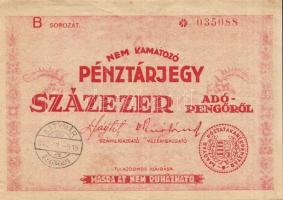 1946. teljes pénztárjegy sor 10.000AP benne többek között "vovatkozó" + kis "j" ...
