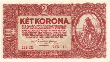 1920. 2K(2x) egymásutáni sorszámokkal T:I