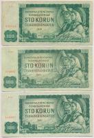 Csehszlovákia 1961. 3K + 100K(3X) + 1964. 50K + 1986. 10K + 1987. 50K T:III,III-
Czechoslovakia 196...