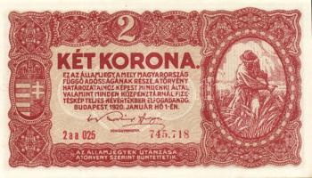 1920. 2K(2x) egymásutáni sorszámokkal T:I