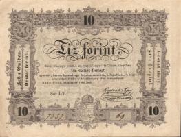 1848. 10Ft "Kossuth bankó" T:II