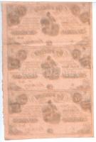 1852. 5Ft "Kossuth bankó" kitöltetlen D,E,F 3-as ívben T:III Hungary 1852. 5 Forint sheet ...