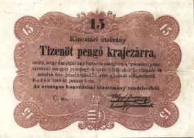 1849. 15kr + 30kr T:szépen restaurált