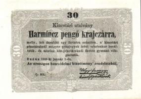 1849. 15kr + 30kr T:szépen restaurált