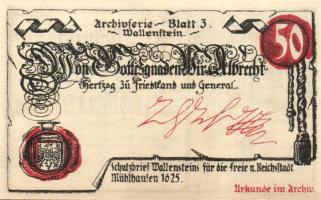 Német Birodalom/Weimari Köztársaság/ Mühlhausen 1921. 50Pf(5x) 5klf teljes sor T:I