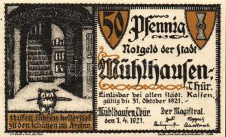 Német Birodalom/Weimari Köztársaság/ Mühlhausen 1921. 50Pf(5x) 5klf teljes sor T:I