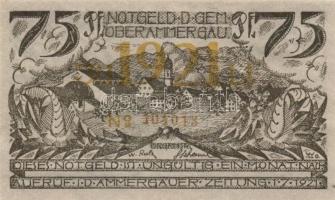 Német Birodalom/Weimari Köztársaság/ Oberammergau 1921. 25Pf + 50Pf + 75Pf 3klf, teljes sor T:I