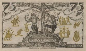 Német Birodalom/Weimari Köztársaság/ Oberammergau 1921. 25Pf + 50Pf + 75Pf 3klf, teljes sor T:I