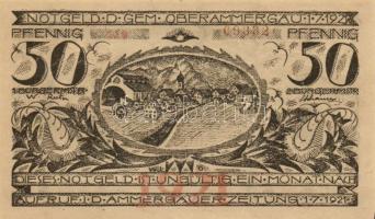 Német Birodalom/Weimari Köztársaság/ Oberammergau 1921. 25Pf + 50Pf + 75Pf 3klf, teljes sor T:I