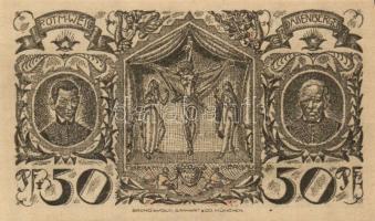 Német Birodalom/Weimari Köztársaság/ Oberammergau 1921. 25Pf + 50Pf + 75Pf 3klf, teljes sor T:I