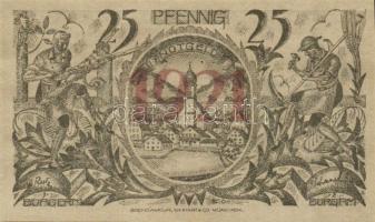 Német Birodalom/Weimari Köztársaság/ Oberammergau 1921. 25Pf + 50Pf + 75Pf 3klf, teljes sor T:I