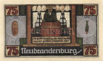 Német Birodalom/Weimari Köztársaság/ Neubrandenburg 1921. 25Pf(3x) + 50Pf(3x) + 75Pf(3x) összesen: 9...