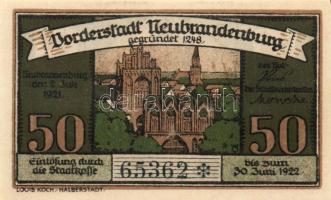 Német Birodalom/Weimari Köztársaság/ Neubrandenburg 1921. 25Pf(3x) + 50Pf(3x) + 75Pf(3x) összesen: 9...
