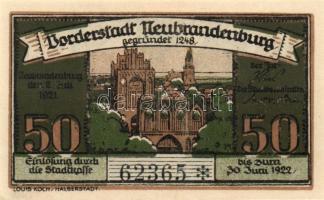 Német Birodalom/Weimari Köztársaság/ Neubrandenburg 1921. 25Pf(3x) + 50Pf(3x) + 75Pf(3x) összesen: 9...