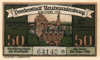 Német Birodalom/Weimari Köztársaság/ Neubrandenburg 1921. 25Pf(3x) + 50Pf(3x) + 75Pf(3x) összesen: 9...