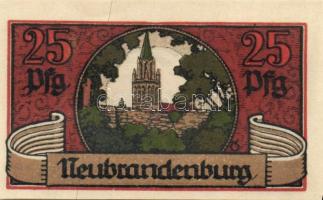 Német Birodalom/Weimari Köztársaság/ Neubrandenburg 1921. 25Pf(3x) + 50Pf(3x) + 75Pf(3x) összesen: 9...